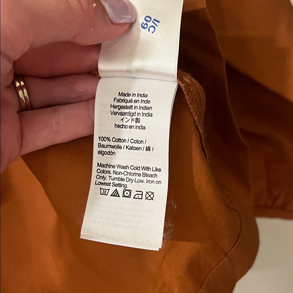 J. Crew Rust Button-Up Blouse - Picture 3 of 5